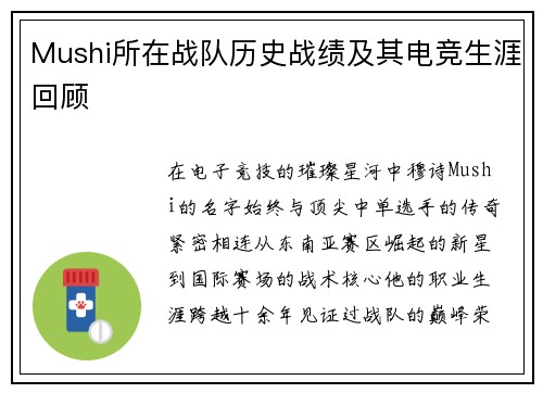 Mushi所在战队历史战绩及其电竞生涯回顾